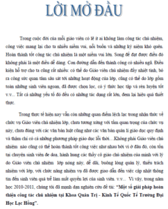 mot so giai phap hoan thien cong tac chu nhiem tai khoa quan tri kinh te quoc te truong dai hoc lac hong
