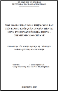 mot so giai phap hoan thien cong tac tien luong khoi quan ly gian tiep tai cong ty co phan cang hai phong chi nhanh cang chua ve