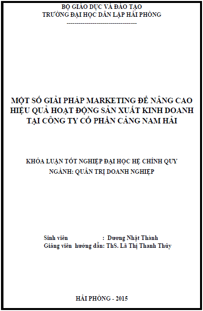 mot so giai phap marketing de nang cao hieu qua hoat dong san xuat kinh doanh tai cong ty co phan cang nam hai