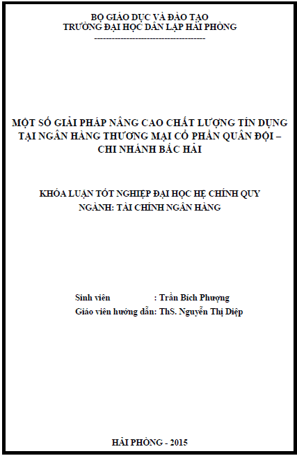 mot so giai phap nang cao chat luong tin dung tai ngan hang thuong mai co phan quan doi chi nhanh bac hai