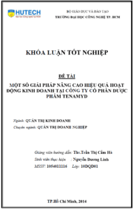 mot so giai phap nang cao hieu qua hoat dong kinh doanh tai cong ty co phan duoc pham tenamyd
