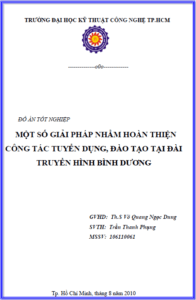 mot so giai phap nham hoan thien cong tac tuyen dung dao tao tai dai truyen hinh binh duong