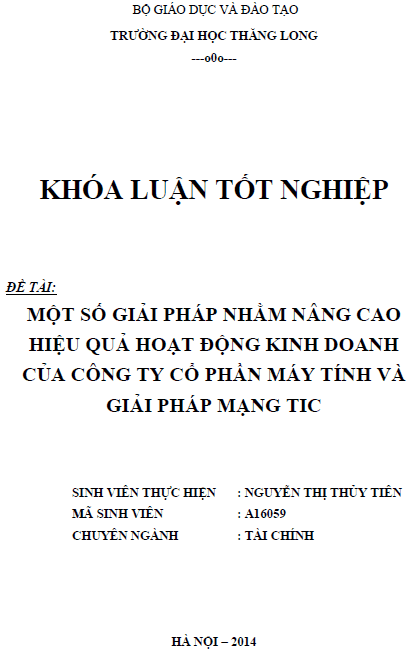 mot so giai phap nham nang cao hieu qua hoat dong kinh doanh cua cong ty co phan may tinh va giai phap mang tic