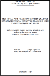 mot so giai phap nham nang cao hieu qua hoat dong marketing tai cong ty co phan cong nghe va thuong mai trang khanh