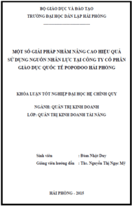 mot so giai phap nham nang cao hieu qua su dung nguon nhan luc tai cong ty co phan giao duc quoc te popodoo hai phong