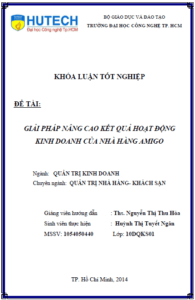 mot so giai phap nham nang cao ket qua hoat dong kinh doanh cua nha hang amigo