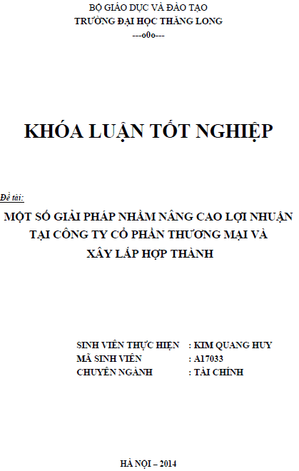 mot so giai phap nham nang cao loi nhuan tai cong ty co phan thuong mai va xay lap hop thanh