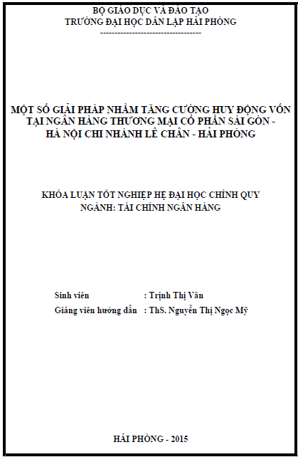 mot so giai phap nham tang cuong huy dong von tai ngan hang thuong mai co phan sai gon ha noi chi nhanh le chan hai phong