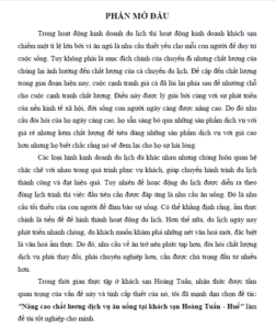 nang cao chat luong dich vu an uong tai khach san hoang tuan hue