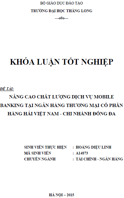 nang cao chat luong dich vu moble bankinh tai ngan hang thuong mai co phan hang hai viet nam chi nhanh dong da