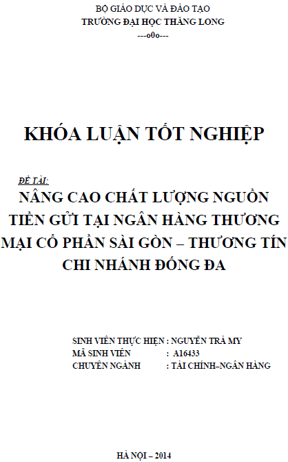nang cao chat luong nguon tien gui tai ngan hang thuong mai co phan sai gon thuong tin chi nhanh dong da