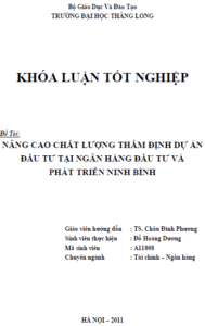 nang cao chat luong tham dinh du an dau tu tai ngan hang dau tu va phat trien ninh binh