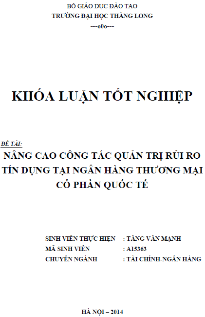 nang cao cong tac quan tri rui ro tin dung tai ngan hang thuong mai co phan quoc te