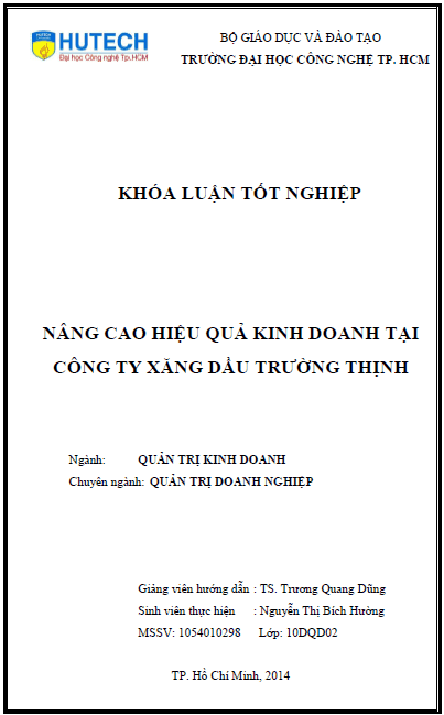 nang cao hieu qua kinh doanh tai cong ty xang dau truong thinh