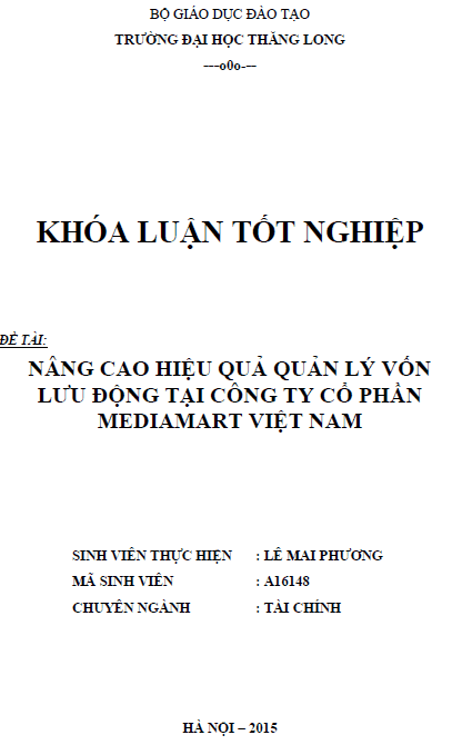 nang cao hieu qua quan ly von luu dong tai cong ty co phan mediamart viet nam