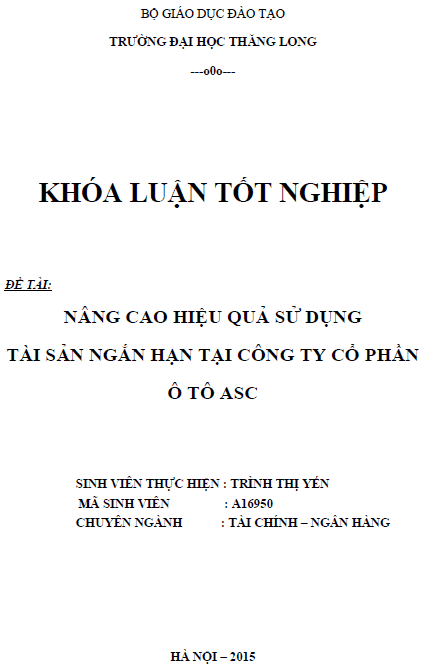 nang cao hieu qua su dung tai san ngan han tai cong ty co phan o to asc