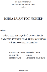 Nâng cao hiệu quả sử dụng tài sản tại Công ty TNHH Phát triển Xây dựng và Thương mại Gia Hưng 17 nang cao hieu qua su dung tai san tai cong ty tnhh phat trien xay dung va thuong mai gia hung