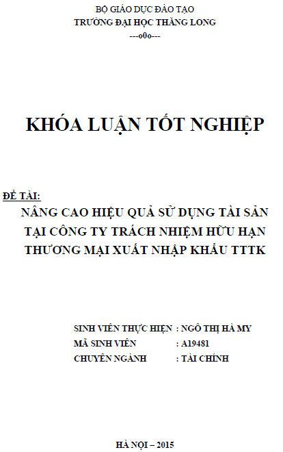 nang cao hieu qua su dung tai san tai cong ty tnhh thuong mai xuat nhap khau tttk