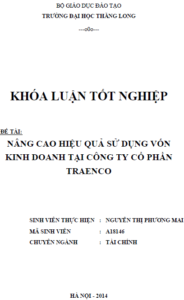 nang cao hieu qua su dung von kinh doanh tai cong ty co phan traenco