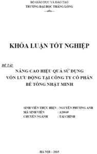 Nâng cao hiệu quả sử dụng vốn lưu động tại Công ty Cổ phần Bê tông Nhật Minh 8 nang cao hieu qua su dung von luu dong tai cong ty co phan be tong nhat minh