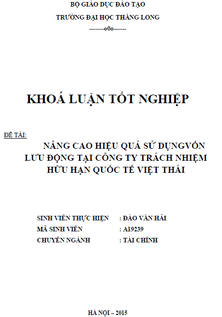 nang cao hieu qua su dung von luu dong tai cong ty tnhh quoc te viet thai