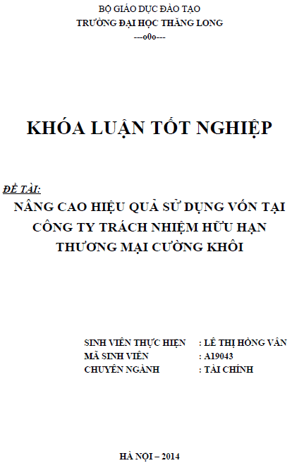 nang cao hieu qua su dung von tai cong ty tnhh thuong mai cuong khoi