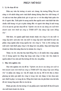nghien cuu du an xay dung san xuat va kinh doanh nuoc tinh khiet tai cong ty tnhh mot thanh vien xay dung va cap nuoc dong nai