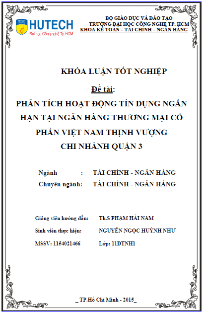 phan tich hoat dong tin dung ngan han tai ngan hang thuong mai co phan viet nam thinh vuong chi nhanh quan 3