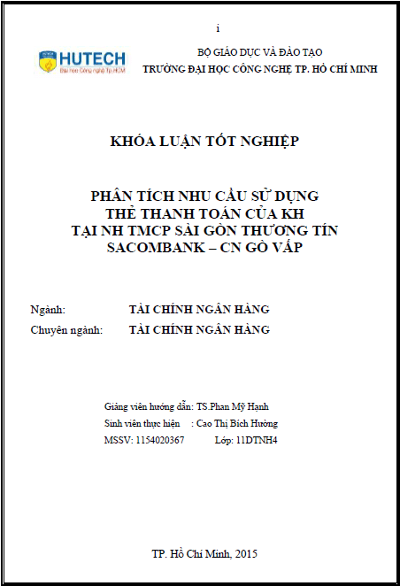 phan tich nhu cau su dung the thanh toan cua khach hang tai ngan hang tmcp sai gon thuong tin sacombank chi nhanh go vap