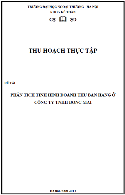 phan tich tinh hinh doanh thu ban hang o cong ty tnhh bong mai