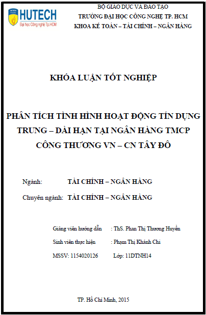 phan tich tinh hinh hoat dong tin dung trung dai han tai ngan hang tmcp cong thuong viet nam chi nhanh tay do