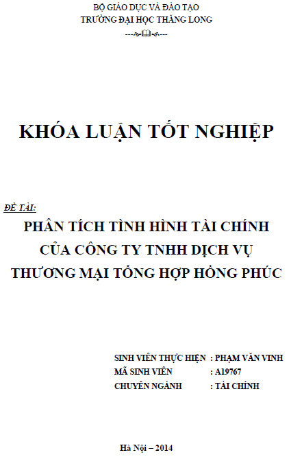phan tich tinh hinh tai chinh cua cong ty tnhh dich vu thuong mai tong hop hong phuc 1
