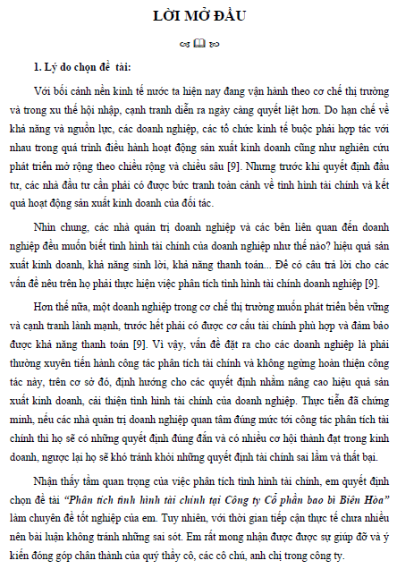 phan tich tinh hinh tai chinh tai cong ty co phan bao bi bien hoa