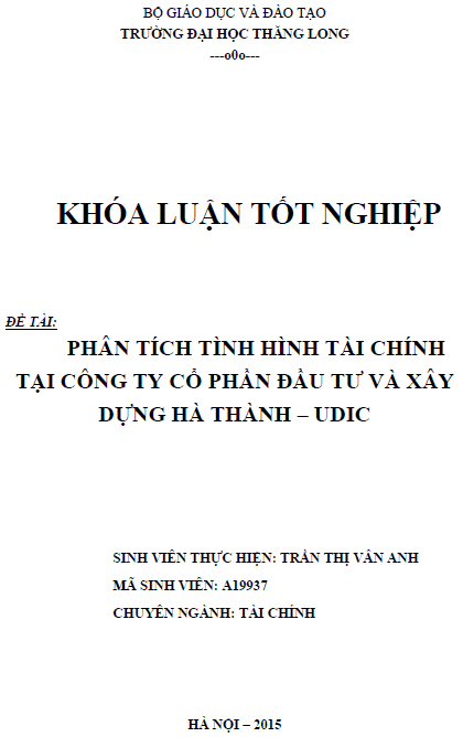 phan tich tinh hinh tai chinh tai cong ty co phan dau tu va xay dung ha thanh udic