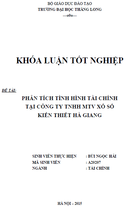 phan tich tinh hinh tai chinh tai cong ty tnhh mot thanh vien xo so kien thiet ha giang