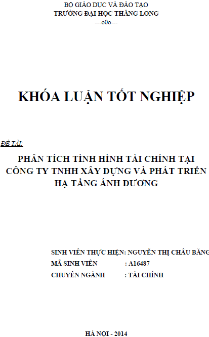 phan tich tinh hinh tai chinh tai cong ty tnhh xay dung va phat trien ha tang anh duong