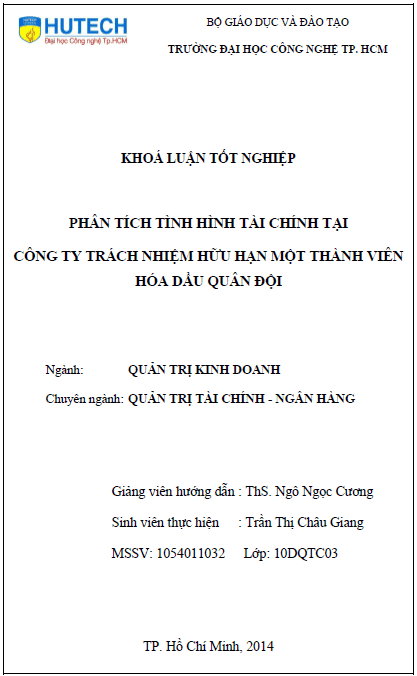 phan tich tinh hinh tai chinh tai cong ty trach nhiem huu han mot thanh vien hoa dau quan doi