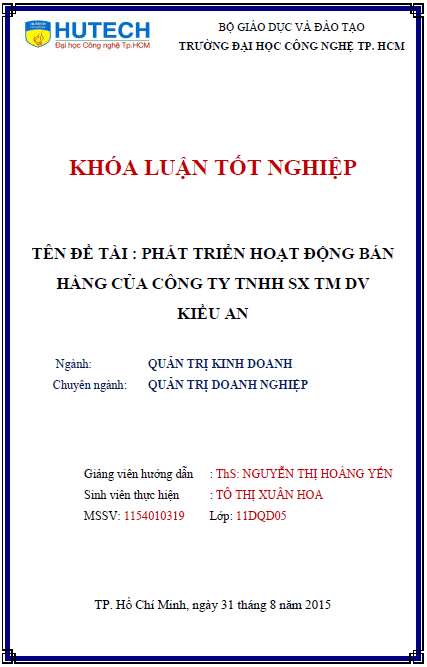 Phát triển hoạt động bán hàng tại Công ty TNHH sản xuất thương mại dịch vụ Kiều An 1 phat trien hoat dong ban hang tai cong ty tnhh san xuat thuong mai dich vu kieu an