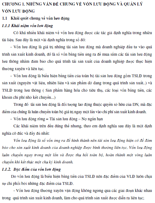 quan ly von luu dong tai cong ty co phan nhua binh minh