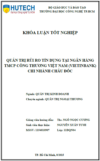 quan tri rui ro tin dung tai ngan hang tmcp cong thuong viet nam vietinbank chi nhanh chau doc