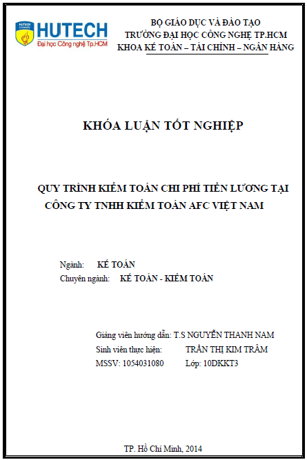 quy trinh kiem toan chi phi tien luong tai cong ty tnhh afc viet nam