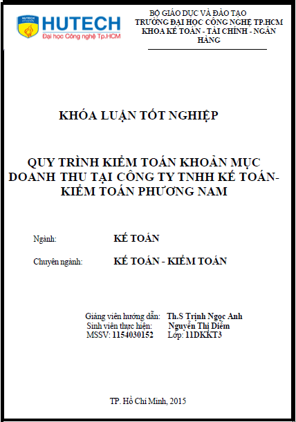 quy trinh kiem toan doanh thu ban hang va cung cap dich vu tai cong ty tnhh ke toan kiem toan phuong nam