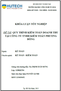 quy trinh kiem toan doanh thu tai cong ty kiem toan phuong dong