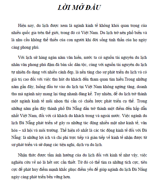 Tác động kinh tế của phát triển du lịch tại Đà Nẵng 1 tac dong kinh te cua phat trien du lich tai da nang