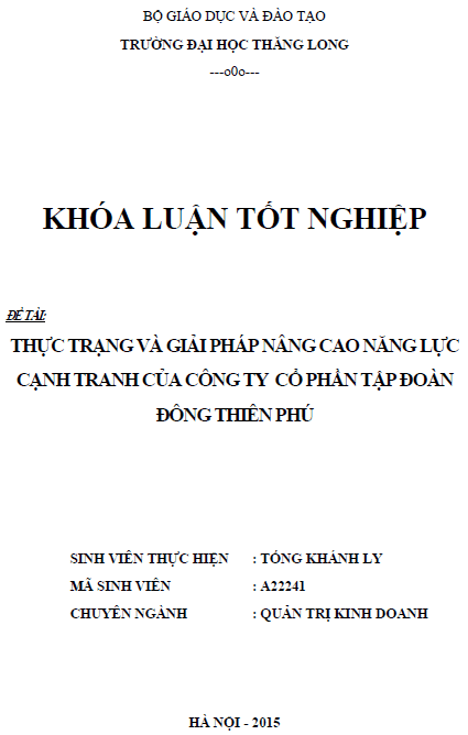 thuc trang va giai phap nang cao nang luc canh tranh cua cong ty co phan tap doan dong thien phu