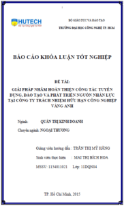 thuc trang va mot so giai phap nham hoan thien cong tac tuyen dung dao tao va phat trien nguon nhan luc tai cong ty tnhh cong nghiep vang anh