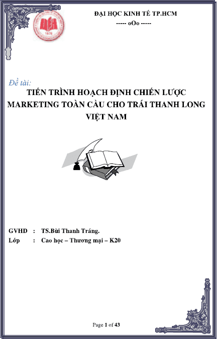 tien trinh hoach dinh chien luoc marketing toan cau cho trai thanh long viet nam