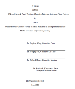 a neural network based distributed intrusion detection sysem on cloud platform