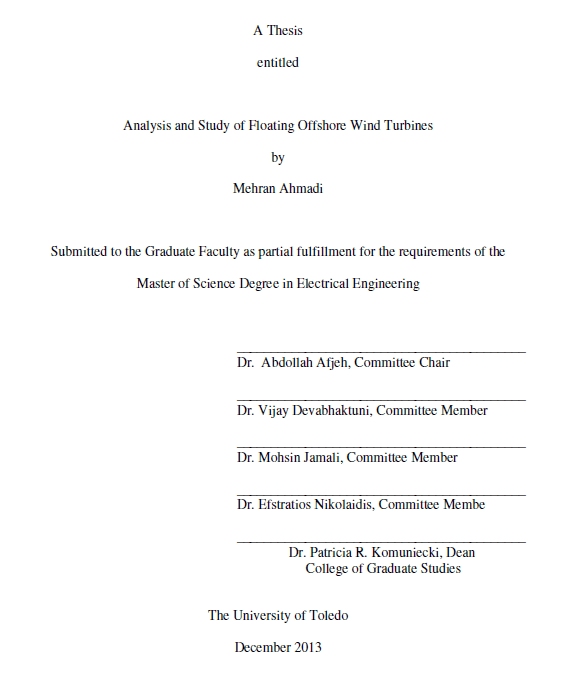 analysis and study of floating offshore wind turbines