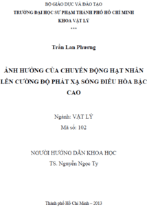 anh huong cua chuyen dong hat nhan len cuong do phat xa song dieu hoa bac cao
